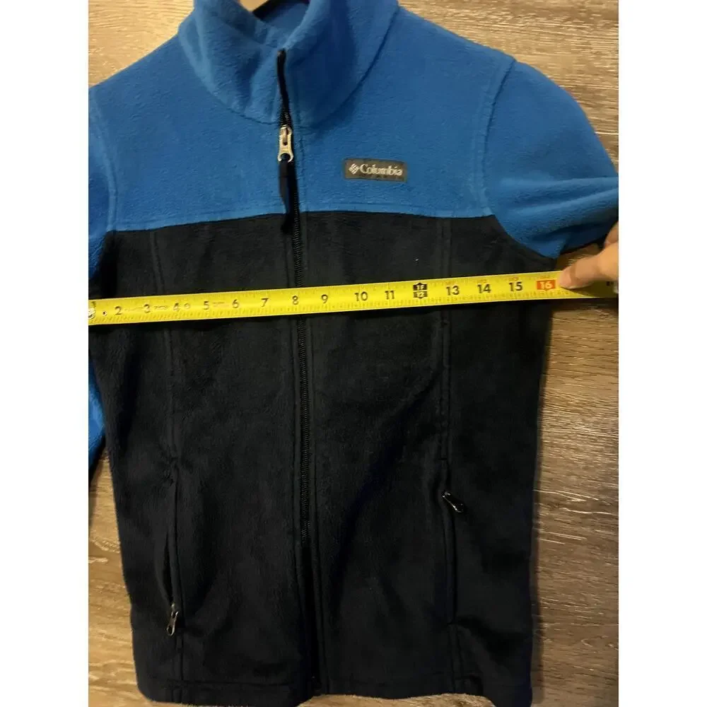 Columbia Fleece Jacket boy size M 8-10 yrs Blue full zipper Warm